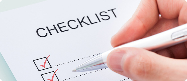 checklist with checked boxes