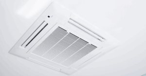 AC unit vent on a ceiling