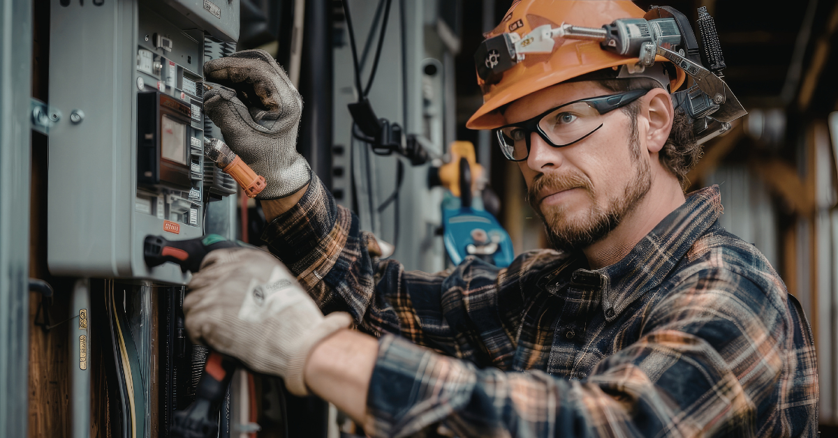 An electrical panel upgrade in preparation for a new AC unit install.